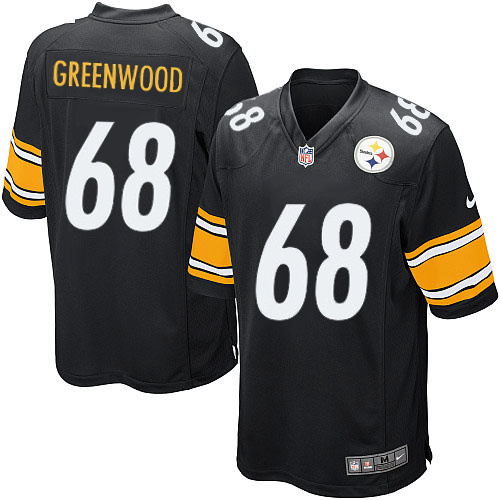 Men's Game L.C. Greenwood Nike Jersey Black Home - #68 NFL Pittsburgh Steelers